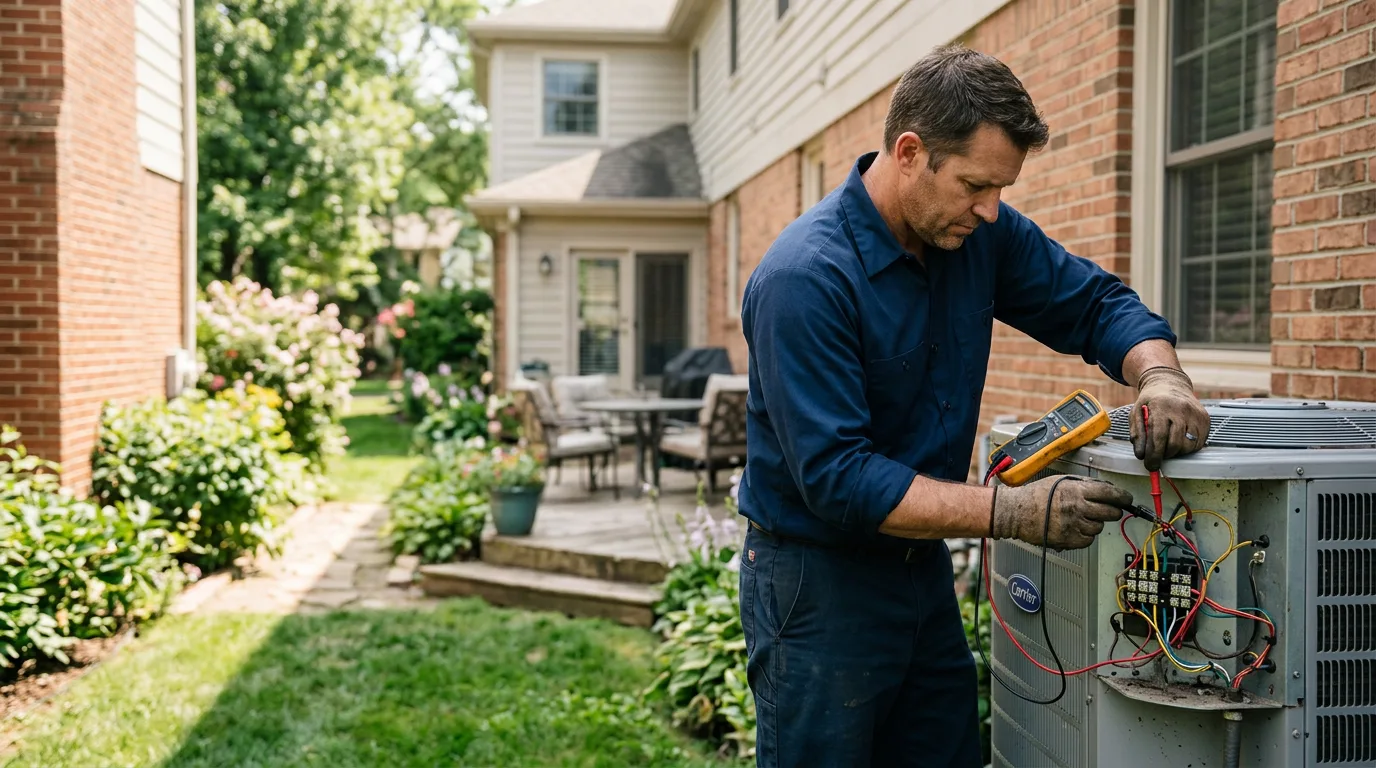 HVAC technician working near Clarksville, VA